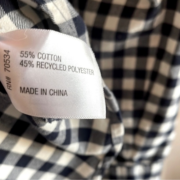 Orvis Women’s Flannel Shirt Med Black Off White Cotton Blend Long Sleeve - Picture 9 of 13